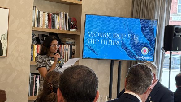 Nimisha speaking at ServiceNow event 