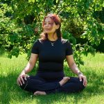 Aastha - former mentor doing yoga